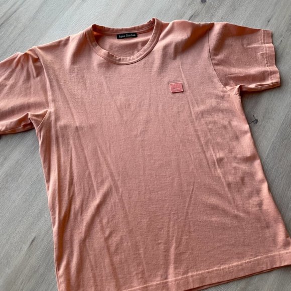 Acne Studios Pink Patch T-Shirt - Picture 1 of 11